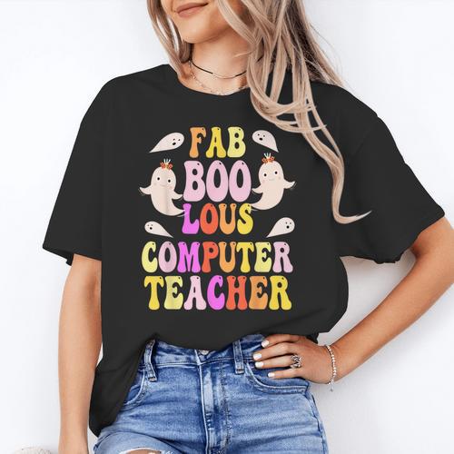 Faboolous COMPUTER TEACHER Costume This Is My Spooky Mom Dad Women's T-Shirt - teacherstshirts.com AU