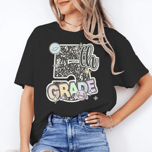 First Day Of Fifth Grade Composition Notebook Teacher Women's T-Shirt - teacherstshirts.com UK