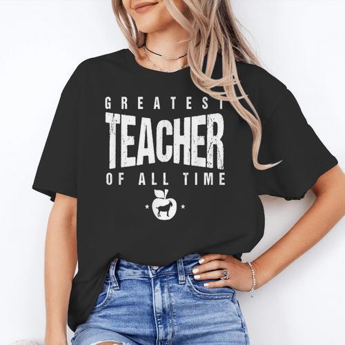 Greatest Teacher Of All Time Teachers Day 1 Teacher Goat Women's T-Shirt - teacherstshirts.com