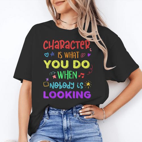Growth Mindset Teacher Positive Message Inspirational Quote Women's T-Shirt - teacherstshirts.com DE