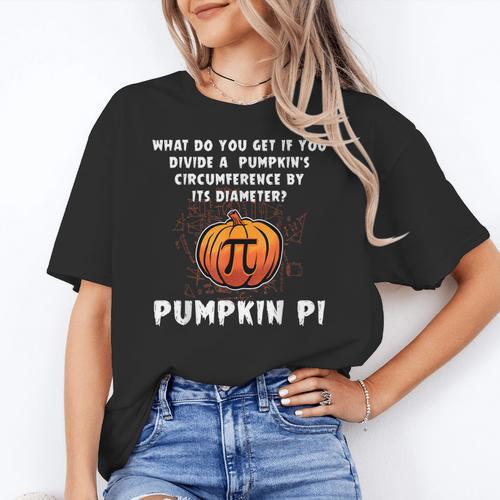 Halloween Pumpkin Pi Math Geometry Teachers Students For Men Women Kids Women's T-Shirt - teacherstshirts.com