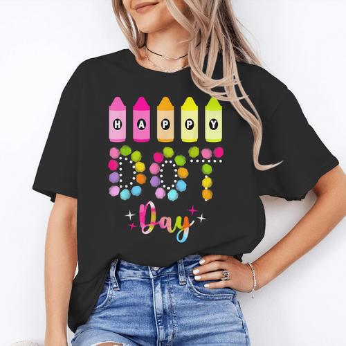 Happy Dot Day 2025 Teacher Kids Girls Colorful Polka Dot Day Women's T-Shirt - teacherstshirts.com