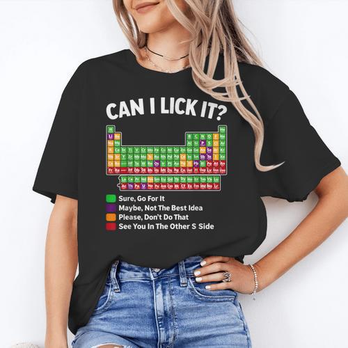 Can I Lick It Periodic Table Shirt Science Chemistry Teacher Women's T-Shirt - teacherstshirts.com AU