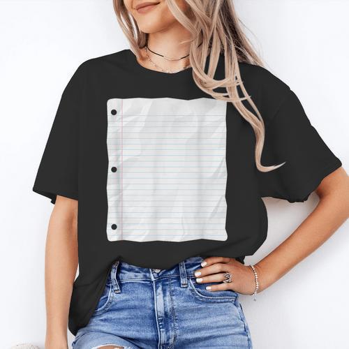 Lined Paper Notebook Halloween Costume For Students Teachers For Men Women Kids Women's T-Shirt - teacherstshirts.com CA