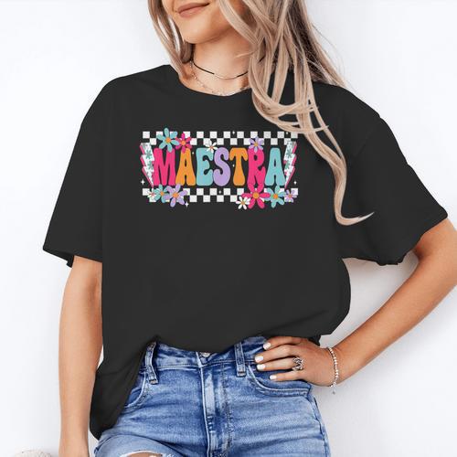 Maestra Teacher Spanish Back To School First Day Of School Women's T-Shirt - teacherstshirts.com AU