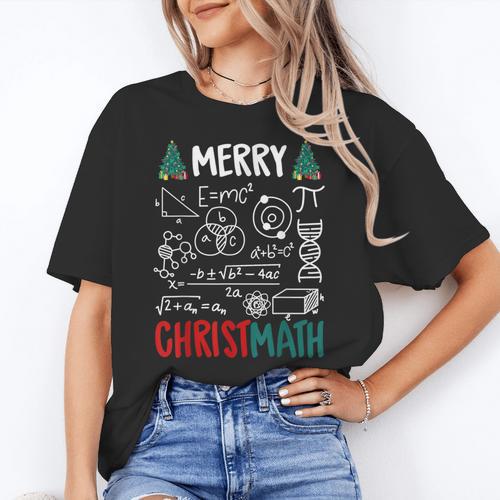 Merry Christmath – Math Christmas For Math Teacher For Men Women Kids Women's T-Shirt - teacherstshirts.com CA