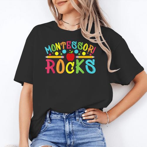 Montessori Rocks Montessori Teacher Back To School Women's T-Shirt - teacherstshirts.com AU