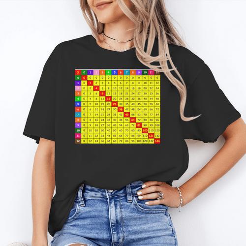 Multiplication Table Chart Math Shirt Teacher Student Outfit For Men Women Girls Kids Women's T-Shirt - teacherstshirts.com