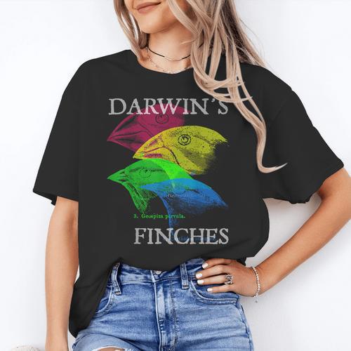 Nerdy Darwin's Finches Evolution Science Biology Teacher Women's T-Shirt - teacherstshirts.com AU