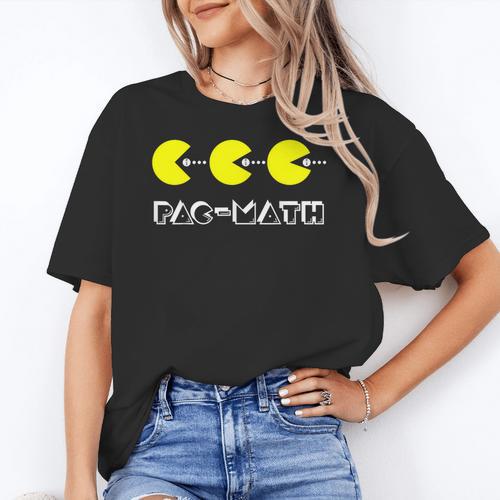 Nerdy Pac-Math Nom Retro Game Precalculus Math Teacher Women's T-Shirt - teacherstshirts.com DE