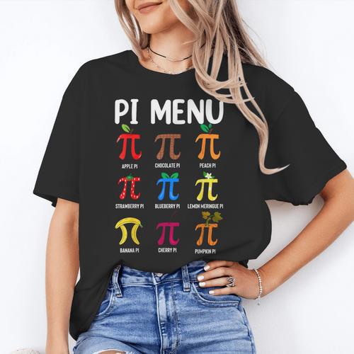 Pi Menu 314 Pi Symbol Math Teacher Happy Pi Day Women's T-Shirt - teacherstshirts.com UK