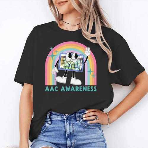 Rainbow AAC Awareness Month SPED Teacher SLP Communication Women's T-Shirt - teacherstshirts.com UK