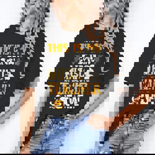 This Is My Scary Music Teacher Halloween Costumes Pajama Women&#x27;s T-Shirt - teacherstshirts.com