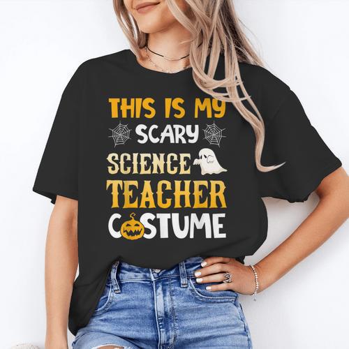 This Is My Scary Science Teacher Halloween Costumes Men Women Kids Women's T-Shirt - teacherstshirts.com AU