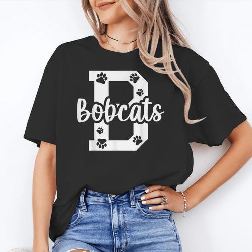 School Spirit Mascot Bobcats Back To School Teacher Student Women's T-Shirt - teacherstshirts.com UK