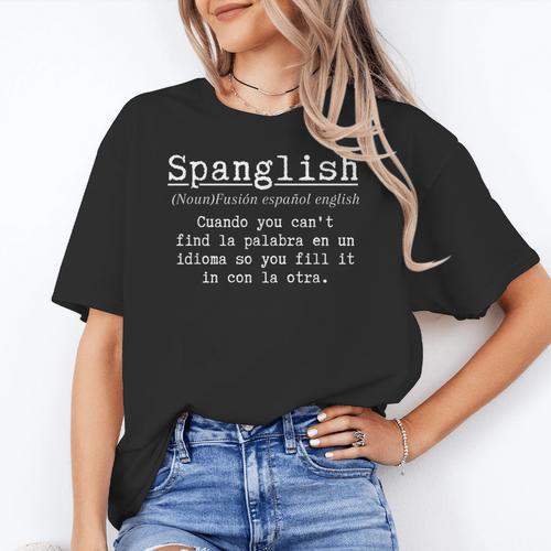 Spanglish Definition Spanish Teacher Bilingual Maestra Women's T-Shirt - teacherstshirts.com AU