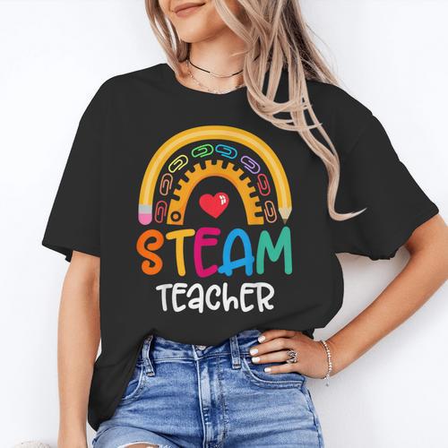 STEAM Teacher Squad Team Crew Back To School STEM Special Women's T-Shirt - teacherstshirts.com AU