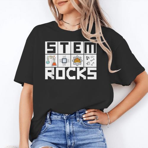 STEM Rocks Science Technology Engineering Math STEM Teacher Women's T-Shirt - teacherstshirts.com AU