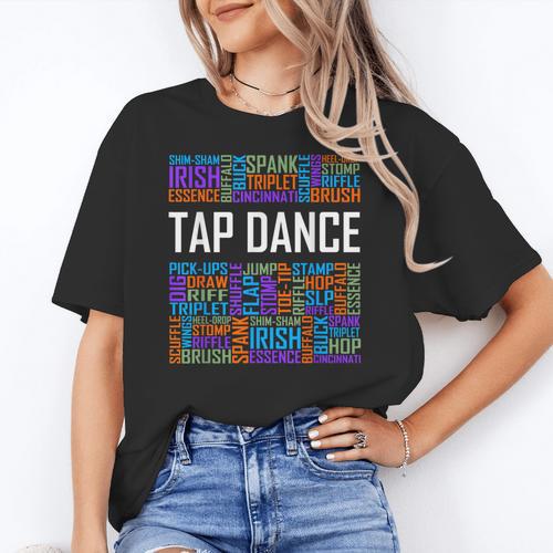 Tap Dance Words Lover Tap Dancer Dancing Teacher Women's T-Shirt - teacherstshirts.com CA