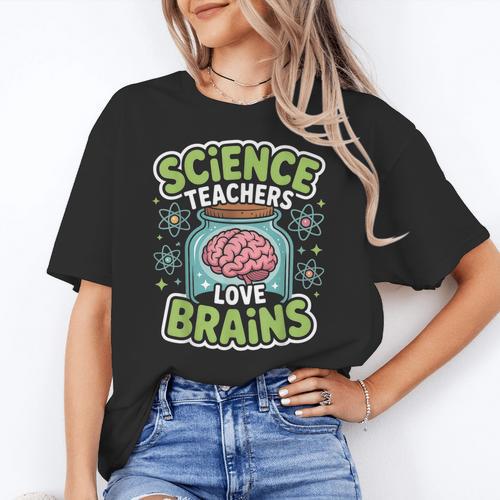 Teacher Halloween Costume Science Teachers Love Brains Women's T-Shirt - teacherstshirts.com CA