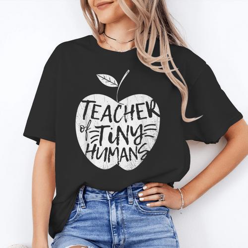 Teacher Of Tiny Humans Preschool Kindergarten Teacher Women's T-Shirt - teacherstshirts.com CA