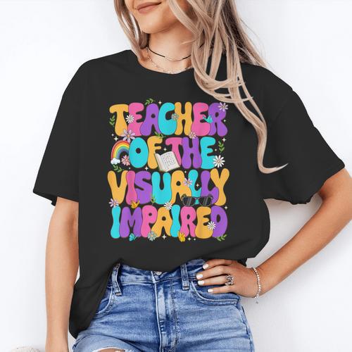 Teacher Of The Visually Impaired Blindness Awareness Women's T-Shirt - teacherstshirts.com UK