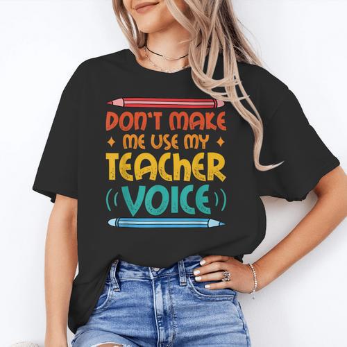 Teacher Voice Teacherlife Primary School Teacher Women's T-Shirt - teacherstshirts.com CA