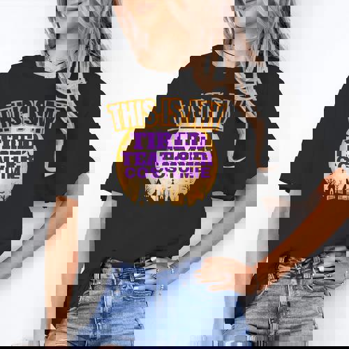 This Is My Tired Teacher Costume Halloween Teachers Women&#x27;s T-Shirt - teacherstshirts.com