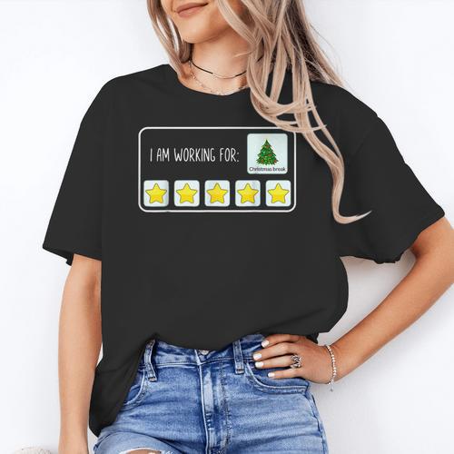 I Am Working For Christmas Break Teacher Christmas Women's T-Shirt - teacherstshirts.com UK