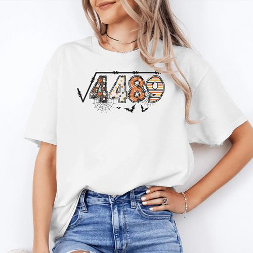 6 7 Square Root Of 4489 Slang Math Teacher Halloween Women's T-Shirt - teacherstshirts.com UK
