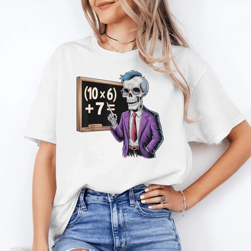 67 Math Teacher Meme Brainrot Six Seven Halloween Equation Women's T-Shirt - teacherstshirts.com AU