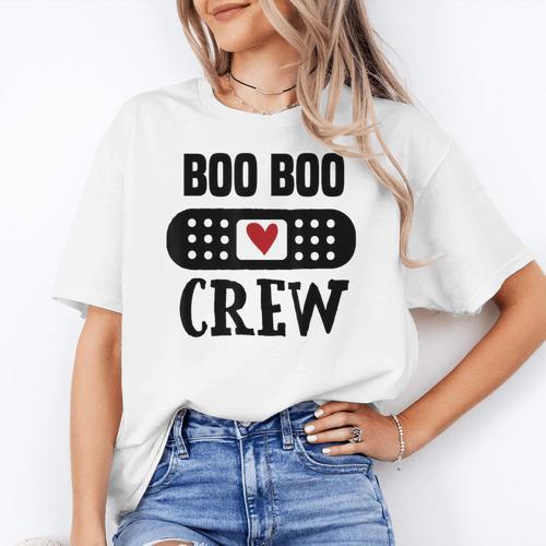 Boo Boo Crew First Aid School Nurse Day Care Teacher Women's T-Shirt - teacherstshirts.com
