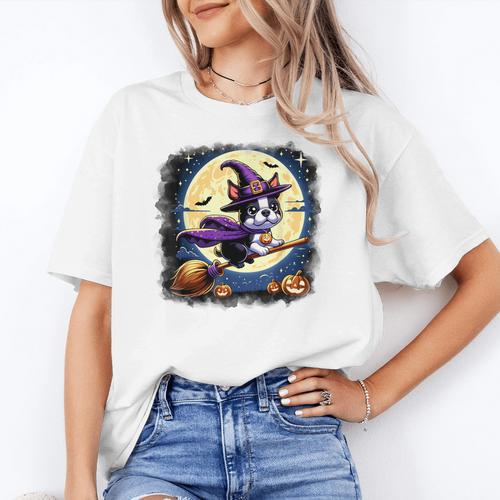 Cute Boston Terrier Halloween Costume Dog Lover Women Girls Women's T-Shirt - Bostonterriersmerch.com
