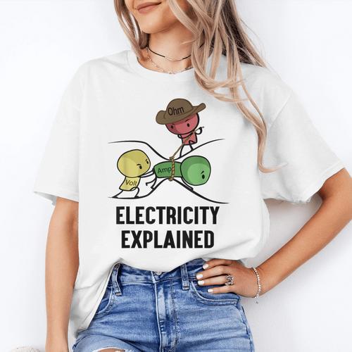 Electricity Explained Physics Nerd I Teacher School Women's T-Shirt - teacherstshirts.com