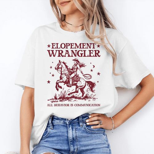Elopement Wrangler Teacher ABA Behavior Support Cowboy Women's T-Shirt - teacherstshirts.com