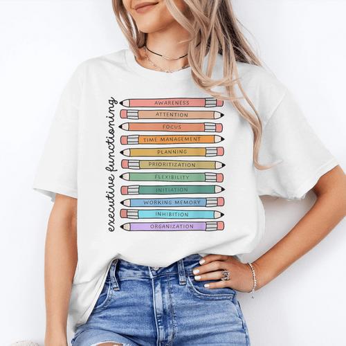 Executive Functioning Skills Back To School Sped Teacher SLP Women's T-Shirt - teacherstshirts.com UK