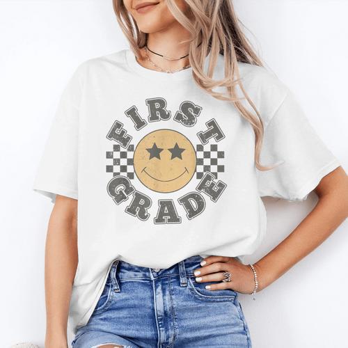 First Grade Teacher First Day Of 1st Grade Back To School Women's T-Shirt - teacherstshirts.com AU