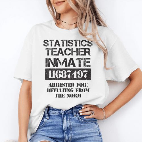 Halloween Statistics Teacher Prisoner Costume Women's T-Shirt - teacherstshirts.com AU