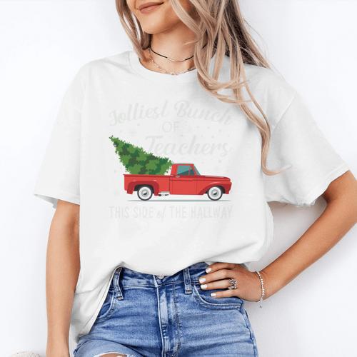 Jolliest Bunch Of Teachers This Side Of The Hallway Women's T-Shirt - teacherstshirts.com AU