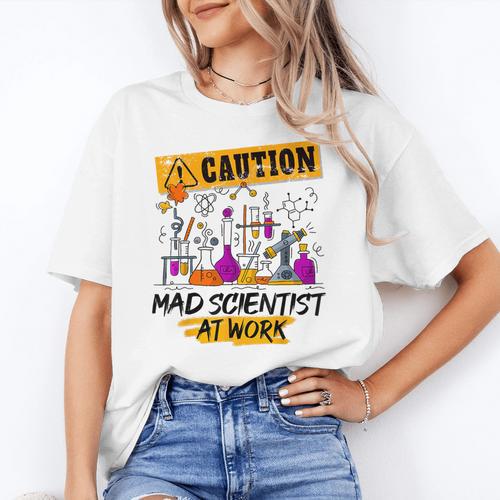Mad Scientist Halloween Costume Science Teacher Women's T-Shirt - teacherstshirts.com UK