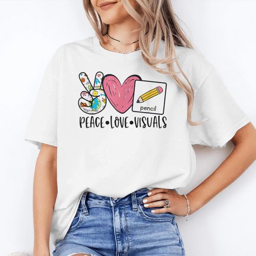 Peace Love Visuals Special Education Teacher Dream Team Women's T-Shirt - teacherstshirts.com AU