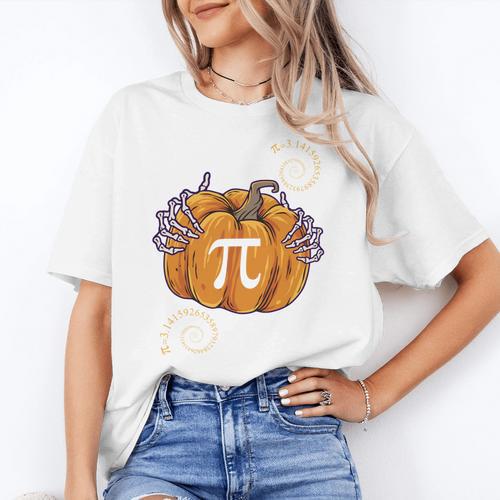 Pi Day Pumpkin Pi Math Teacher Halloween Costume Women's T-Shirt - teacherstshirts.com AU