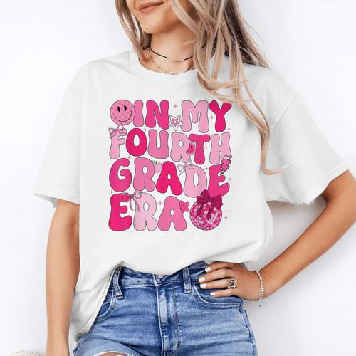 Pink Fourth Grade Era 4th Back To School Grade Teacher Women's T-Shirt - teacherstshirts.com AU