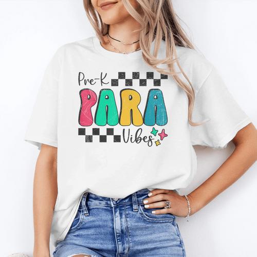 Pre-K Paraprofessional Teacher Back To School Vibes Women's T-Shirt - teacherstshirts.com AU