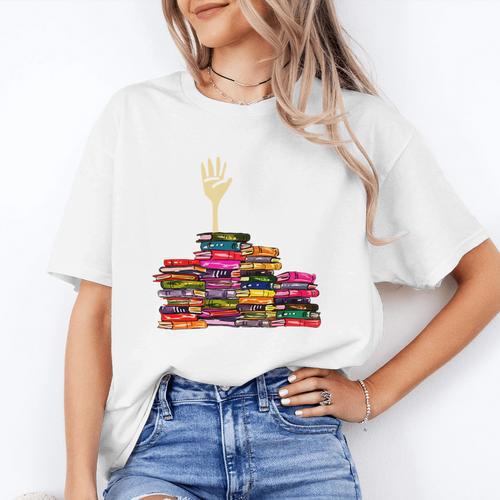 Reading Books Librarian Reader Nerd I'm Ok Teacher School Women's T-Shirt - teacherstshirts.com UK