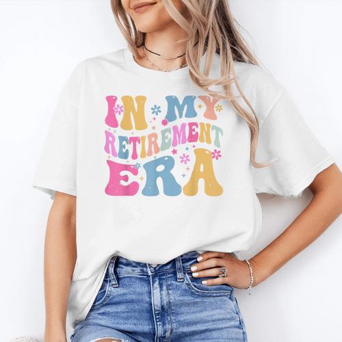 Retro Groovy Retirement Era Retired Teacher Women's T-Shirt - teacherstshirts.com AU