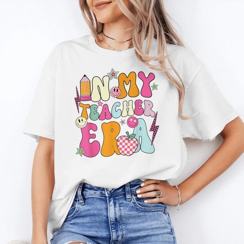 Retro Groovy In My Teaching Era Best Teacher Appreciation Women's T-Shirt - teacherstshirts.com UK