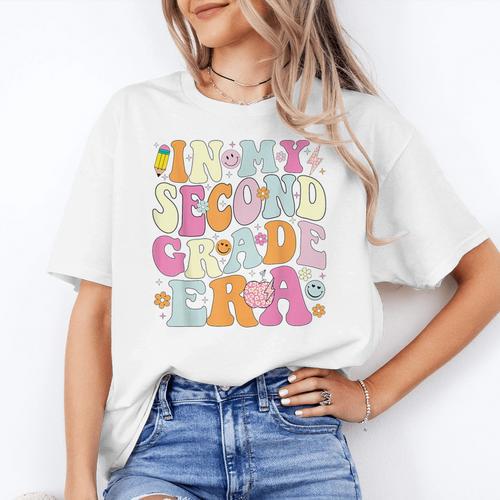 In My Second Grade Era 2nd Grade Girl Teacher Back To School Women's T-Shirt - teacherstshirts.com UK