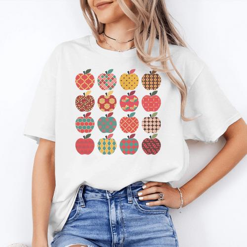 Teacher Apple Back To School Art For School Supplies Women's T-Shirt - teacherstshirts.com UK