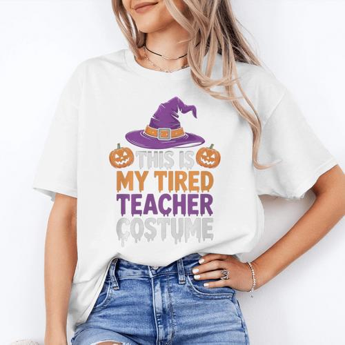 This Is My Tired Teacher Costume Halloween Premium Tri-Blend Women's T-Shirt - teacherstshirts.com AU